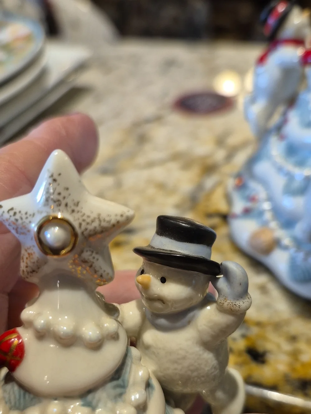 Lenox Christmas Tree With Snowmen Tea Pot. Vintage Piece.(#3030E)